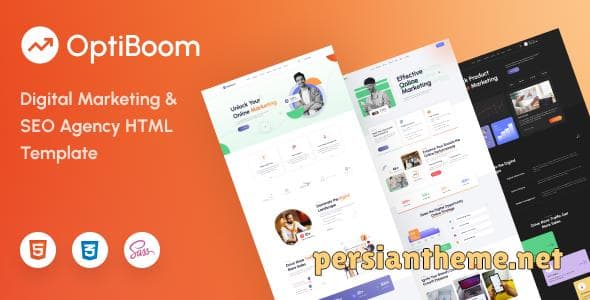 OptiBoom – قالب HTML5 برای آژانس بازاریابی دیجیتال و سئو