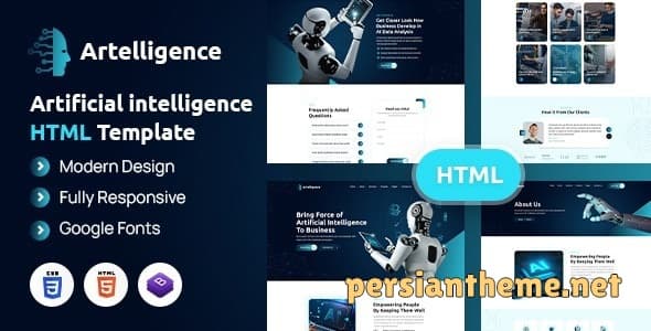 Artelligence - قالب HTML رباتیک هوش مصنوعی