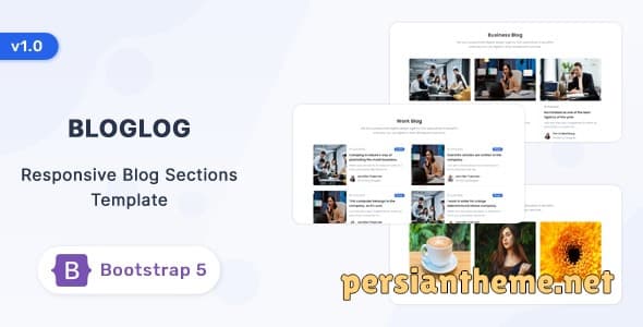 Bloglog - قالب بخش وبلاگ Bootstrap 5