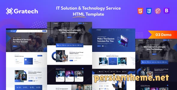 Gratech - قالب HTML خدمات IT و فناوری اطلاعات