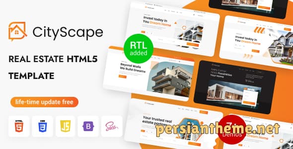 CityScape – قالب HTML املاک و مستغلات چند منظوره